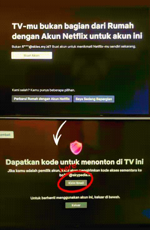 Contoh GIF Error Netflix di TV/STB